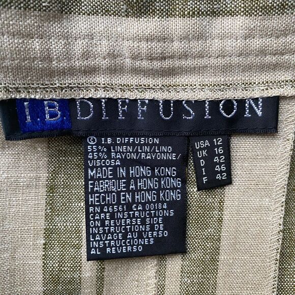 Vintage I.B.Diffusion Linen Jacket/ Maxi Skirt L Lagenlook Boho Artsy Prairie - Picture 16 of 16